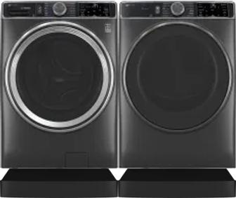 Side by Side Washer & Dryer Set on Risers